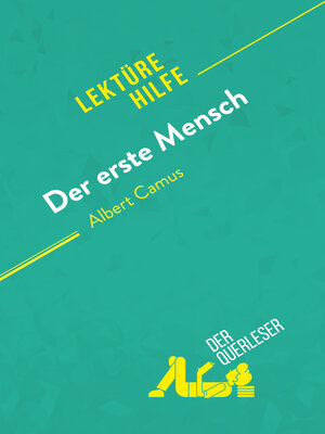 cover image of Der erste Mensch von Albert Camus (Lektürehilfe)
